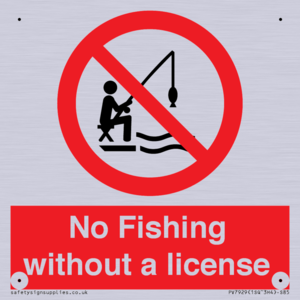 No Fishing without a license